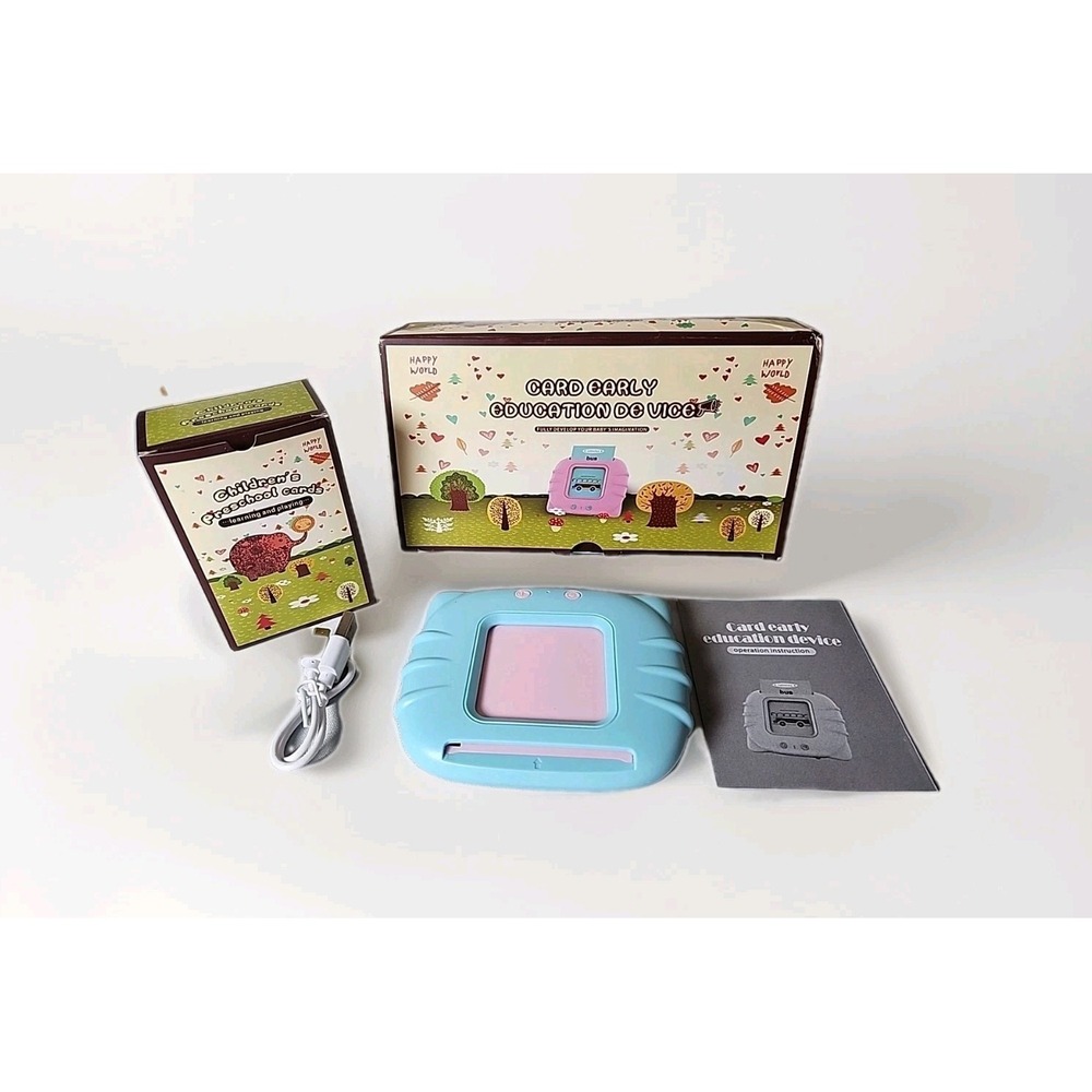 New Happy World Flash Cards Early Learning Device Builds Vocabulary, Imagination